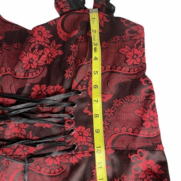 Hearts & Roses Corset Pin-up Dress. Size 14 - Picture 12 of 12